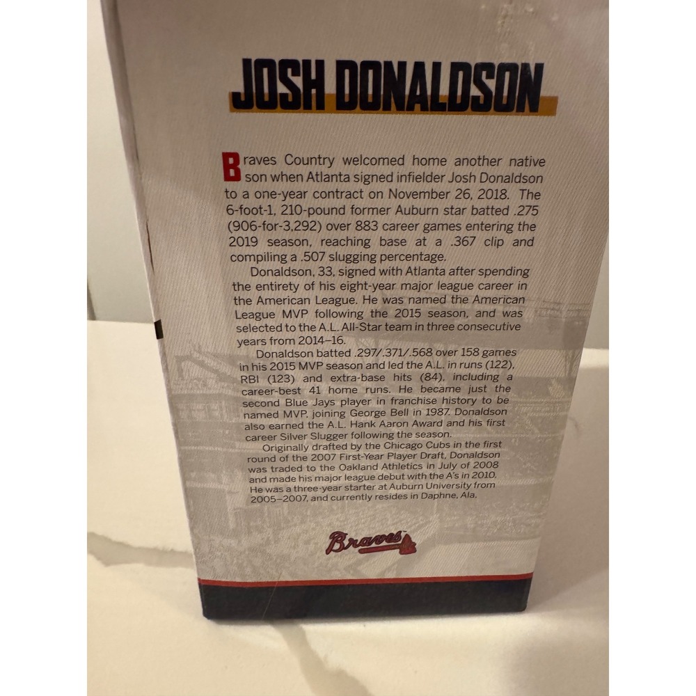 Atlanta Braves Josh Donaldson Bobblehead Coca-Cola Bringer of Rain SGA MLB‎ 2019 - Picture 2 of 4